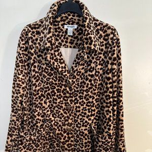 Ultrasport Velour Lepard Print Blazer Size 3X